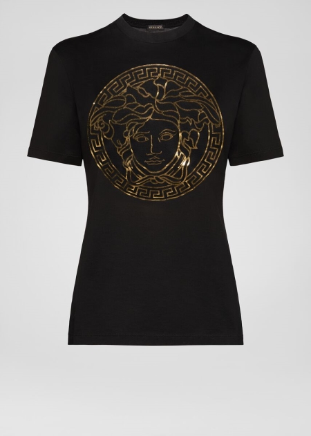 Versace Medusa Motif Loose Fit T-shirt Dam - 986527IYC